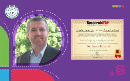 حصول أكاديمي من جامعة فلسطين سفيرا لمؤسسة RESEARCH LEAPعلى مستوى العالم